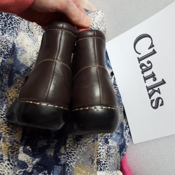NWOT Women's Clarks leather brown shoes 7.5 - Picture 5 of 9